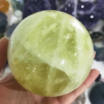 1.1 kg Naturale citrin-o sfera de Cristal cuarț galben piatră prețioasă mingea Reiki de vindecare