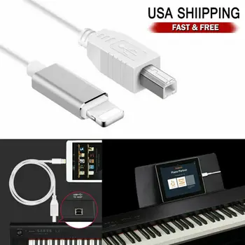 1/2 BUC Fulger de Tip B Tastatură MIDI Converter Cablu de 1M Pentru iPhone iPad IOS Cablu Audio Chitara Piese & Accesorii