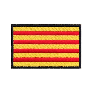 1 BUC Catalonia Flag Patch-uri Banderola Patch-uri Brodate Cârlig & Bucla de Fier Sau Pe Broderii Scai Insigna Militar Dungă