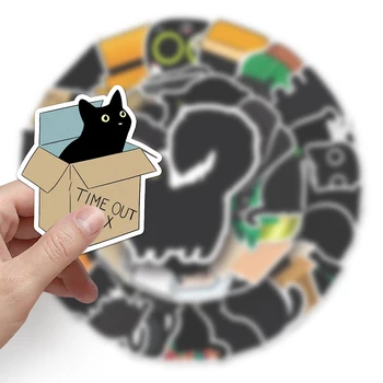 10/30/50PCS Kawaii Desene animate Pisica Neagra Autocolante Animale Estetice Drăguț Decal Jucării Decorative Telefon Album Laptop DIY Autocolant Drăguț