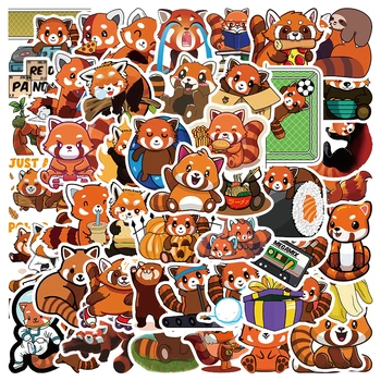 10/50pcs de Desene animate Drăguț Panda Roșu Autocolant de Animale de Jucarie pentru Copii Impermeabil Graffiti Laptop Telefon de Biciclete Decalcomanii Auto