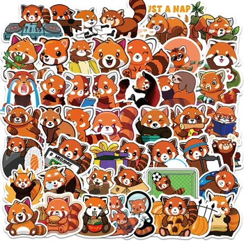 10/50PCS Drăguț Panda Roșu Autocolante de Cotitură Decal Autocolant pentru Bagaje Laptop Sticla de Apa de Telefon Skateboard Adolescenti, Fete Jucarii Copii