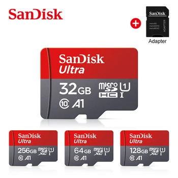 100% Original, card de memorie SanDisk 32GB micro sd card de 64GB, 128GB, 256GB tarjeta microsd 32G 256G U3 mini card TF