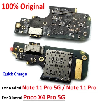 100% Original, Incarcator USB si Conectorul de Andocare Port de Încărcare Micro Flex Înlocuitor Pentru Xiaomi Poco X4 Pro 5G Redmi Nota 11 Pro 5G