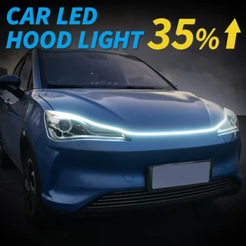 100CM Scanare de Pornire LED-uri Auto Capota Lumina Printr-tip Auto Modificate Față de Upgrade Faruri Cuttable Decorative de Lumină