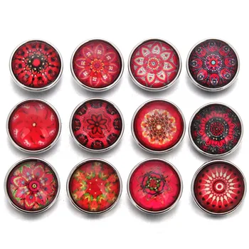 10buc/lot 2018 Nou Roșu Serie Temă Frumoasă Exotice Model 18mm Snap Butonul Farmecele Pentru 18mm Fixează Bratara Fixa Bijuterii
