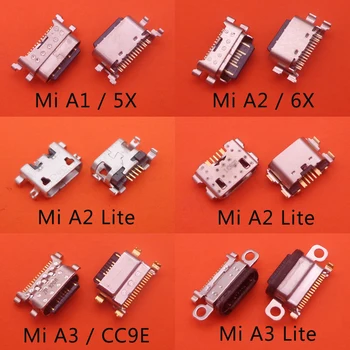 10BUC Pentru Xiaomi Mi A1 A2 lite A3 5X 6X CC9E Type-C, Portul de Încărcare Conector Mufa Jack Mufa Dock Micro Mini USB