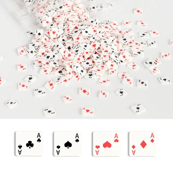 10g Rășină Epoxidică Umplere Poker Lut Polimeric Felii de Carti de Joc Fulgi de Rășină de Umplere DIY Accesorii Silicon Mucegai Nail Art Decor