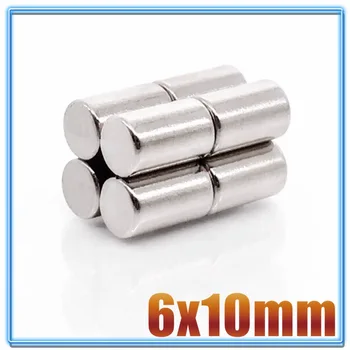 10~200PCS 6x10 Căutare Minore Magnet puternic 6mm x 10mm mai mare parte Mici, Rotunde Magnet 6x10mm Magnet Neodim Disc 6*10 electro magnetice