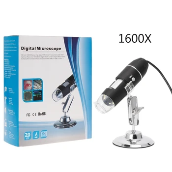 1600X USB Microscop Digital Camera Endoscop 8LED Lupa cu Suport Metalic