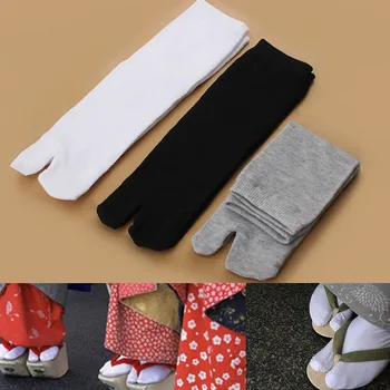 1Pair Moda Unisex Kimono Japonez Flip-Flop Sandal Împărțit în Două Picioare Ninja Tabi Geta Șosete