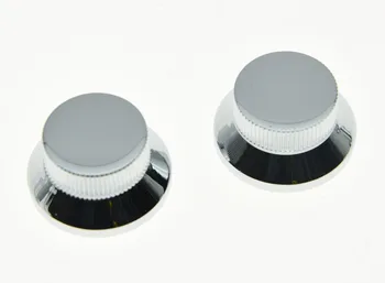 2 buc Metal Crom Pălărie de Top Bell Butoane Push Pe Chitara Bass Buton pentru 5,8 mm Ghivece