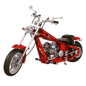 2022 NOUA Creatie Seria Red Skull MOC Motocicleta Blocuri DIY Masina de Curse Cărămizi Model Clasic, Jucarii Copii Compatibil Cadou