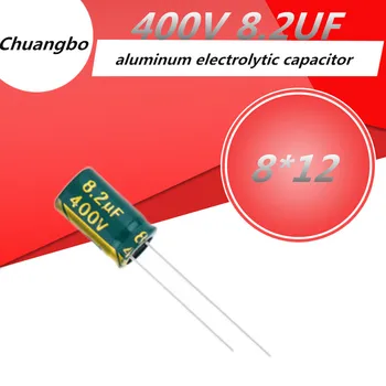20buc/lot 400V 8.2 UF înaltă frecvență joasă impedanță 8*12.5 mm 8*12MM 20% RADIAL aluminiu electrolitic condensator 8200NF 20%