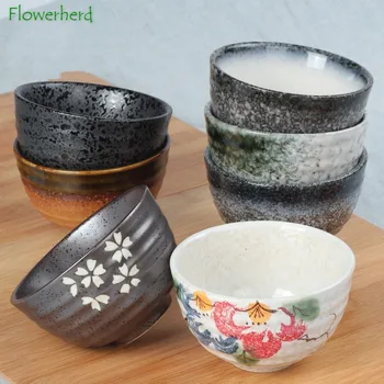 4.5 Inch Japoneză și coreeană Stil Castron Ceramic Inel cu Model Castron de Orez Japonez Matcha Castron Desert Bol de Supa Ramen Castron
