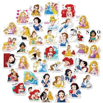 40 De Piese Disney Princess Autocolante De Desene Animate Drăguț Autocolante Telefon Mobil Ceașcă De Papetărie Impermeabil Decorative Mână Cont Autocolante