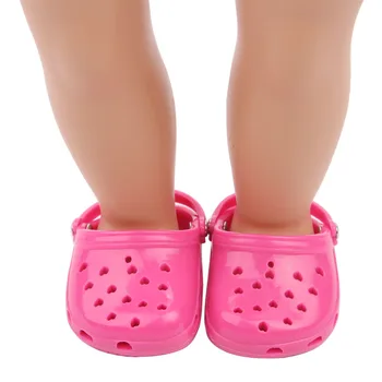 43 cm Papusa Haine Pantofi Patru Culori Gaura Pantofi se Potrivesc 18 Inch American Copil Nou-Născut Papusa Generația Noastră Jucărie Cadou pentru Fata