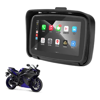 5 Inch Touch în aer liber rezistent la apa IPX7 Extern Portabil Motociclete Speciale Navigator Suport CarPlay și Android Auto