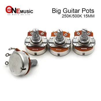50pcs A250K/B250K/A500K/B500K Split Ax de 15mm Chitara Volum Ton Vase Potențiometru pentru Chitara Electrica Bass