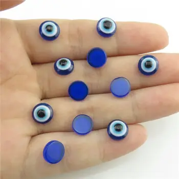 50Pcs Rotund Acrilice Aplatizată Flatback Liber Albastru Ochi Răi Farmecul Margele Pandantiv Femei Coliere Accesorii Bijuterii Brățară