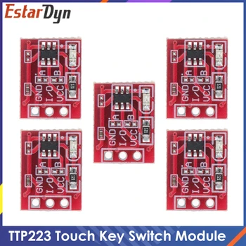 5Pcs TTP223 Cheie Atingeți Comutatorul Modul de a Atinge Butonul de Auto-Blocare/Nu-Blocare ecran Capacitiv Switch-uri cu un Singur Canal de Reconstrucție
