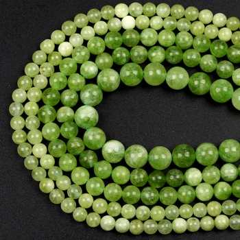 6, 8 și 10mm Natural Verde Peridot Oliva Piatra Margele Rotunde Netede Cuarț Margele Pentru Bijuterii Diy Colier Brățară Accesorii