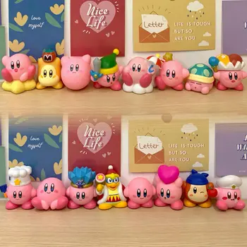8Pcs/Set Joc Super Roz Stele Kirby Figurine din PVC Moale Model Jucători Curajos Aventura Teren de Vis Colecție Copil Cadou Jucărie