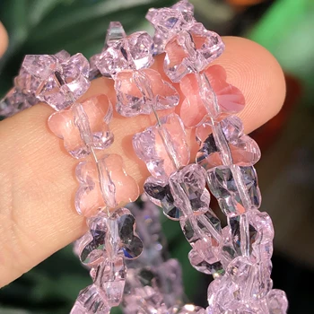 8x7mm Formă de Fluture Fațete de Lux Roz Austra Sticla Cristal Liber Margele Meserii pentru a Face Bijuterii DIY Cercel Accesorii