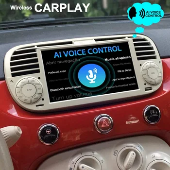 AI Voce Android Auto 11 Video Player Radio Upgrade Pentru FIAT 500 2012 Autoradio GPS Stereo CarPlay, Android Auto HDMI Unitatea de Cap
