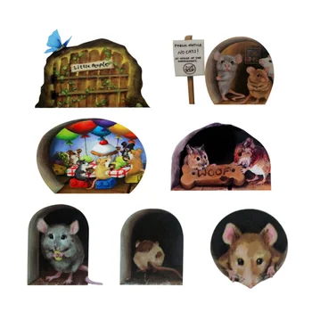 Amuzant Gaură de Șoarece Autocolante de Perete Bucatarie Dormitor Șipci de Animale de Perete de Arta Murala Decal Auto-adeziv Tapet Decor Acasă