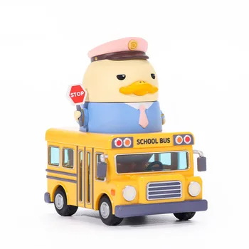 Anime POPMART DUCKOO Autobuz Școlar YA Serie PVC Acțiune Figura Ornamente 150% Original, Autentic Modelul de Colectare Papusa Jucării Realshot