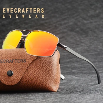 Brand New Gun Metal Polarizat ochelari de Soare pentru Bărbați Aluminiu Mens de Conducere Ochelari de Soare Ochelari Pentru Barbati oculos de sol masculino Albastru
