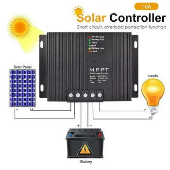 Controler Solar 10A MPPT 12V/24V Auto Panou Solar FOTOVOLTAIC de Încărcare a Bateriei Controlere Cu LCD Bluetooth Panou Solar Taxa de Reglementare