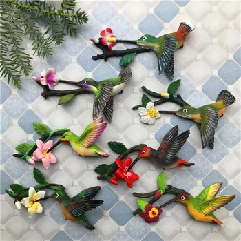 Creativ, magnet de frigider autocolante animale păsări rășină de aspirație decorative autocolante magnetice colibri