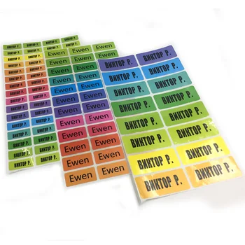 Curcubeu Nume Culoare Autocolante Personalizate Multicolor Tag Etichete Impermeabil Personaliza Papetărie Sticla De Apa Creion Numele Autocolant