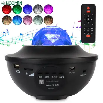 Difuzor Bluetooth cu LED USB Music Player Pentru Decor Dormitor pentru Copii Adulți Cadouri Cerul Înstelat Galaxy Proiector de Stele Colorate Lumina de Noapte