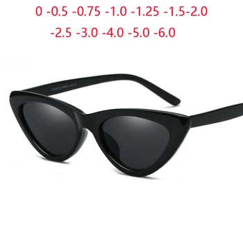 Dioptrie -0.5 -0.75 La -6.0 Anti-Orbire Ochi de Pisica Miopie ochelari de Soare pentru Femei Polarizati UV400 Triunghi baza de Prescriptie medicala Ochelari Cadru de PC