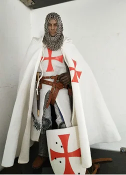 DIY 1/6 Scară Medieval, cavaler Templier Burqa Banner Model de Manual de Serie (non-coomodel) se potrivesc 12 inch Soldat Păpușă în Stoc