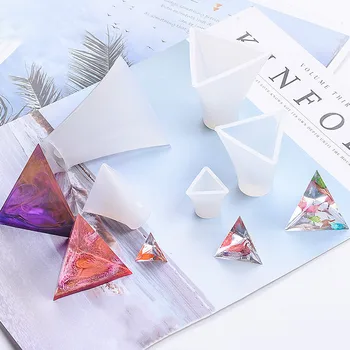 DIY Piramidă Triunghiulară Turnul de Energie Mucegai Silicon Piramidă Triunghiulară Cristal Rășină Epoxidică Mucegai