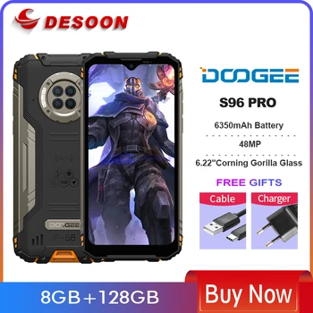 DOOGEE S96 Pro Telefon Robust 48MP Rotund Quad Camera de 20MP cu Infraroșu Viziune de Noapte Helio G90 Octa Core 8+128GB 6350mAh