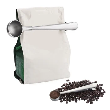 Două-in-one Drăguț din Oțel Inoxidabil Lingura de Cafea Etanșare Clip de Cafea Ceai, Lingura de Măsurare Lingura de Bucatarie Accesorii pentru Decor Cafea Ppoon