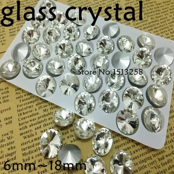 en-gros de Cristal Rivoli de Lux Piatra de Cristal Clar de Sticlă de Culoare Rivoli Margele de 6mm,8mm,10mm,12mm,14mm,16mm,18mm
