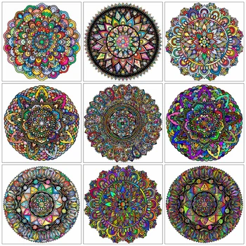 EverShine DIY Diamant Broderie Mandala Plin Pătrat de Pictură Imagine cu o Floare Din Pietre Mozaic Abstracte, Florale, Decor Acasă