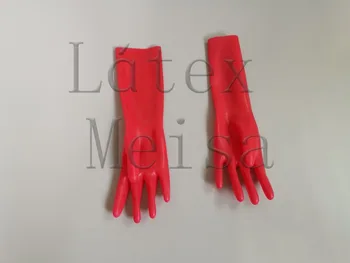 Exotice cinci degete mănuși de latex zentai în culoare roșie pentru adulți