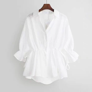 Femei Primavara-Vara Stil Șifon Bluze Camasi Doamna V-Neck Maneca Jumătate Stil Liber Blusas Topuri RR0015