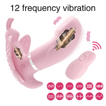 Fluture Portabil Dildo Vibrator pentru Femei Chilotei Vibratoare Ou GSpot Stimulator Clitoris jucarii Sexuale pentru Femeile de sex Feminin Masturbator