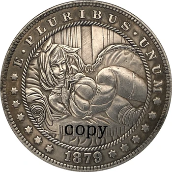 Hobo Nichel 1879-CC statele UNITE ale americii Morgan Dollar COIN COPIA Tip 282