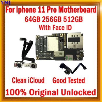 ICloud curat LogicBoard Pentru iPhone 11pro Placa de baza Cu/FĂRĂ Față ID-ul Deblocat Pentru iPhone 11 Pro Placa de baza cu LTE 4G Placa