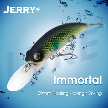 Jerry Nemuritor UL Crankbait Plutitoare Momeli Nada de Pescuit Stiuca Bass Scufundări Adânc Greu Momeala 5cm2in 4g Malul Lacului Pesca UV Culoare