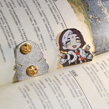 Joc Final Fantasy XIV FF14 Emet-Selch Drăguț Insigna Metalică Brosa Ace Butonul Medalie de Colectare de Haine Anime Decor Cosplay Cadou